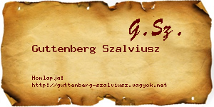 Guttenberg Szalviusz névjegykártya